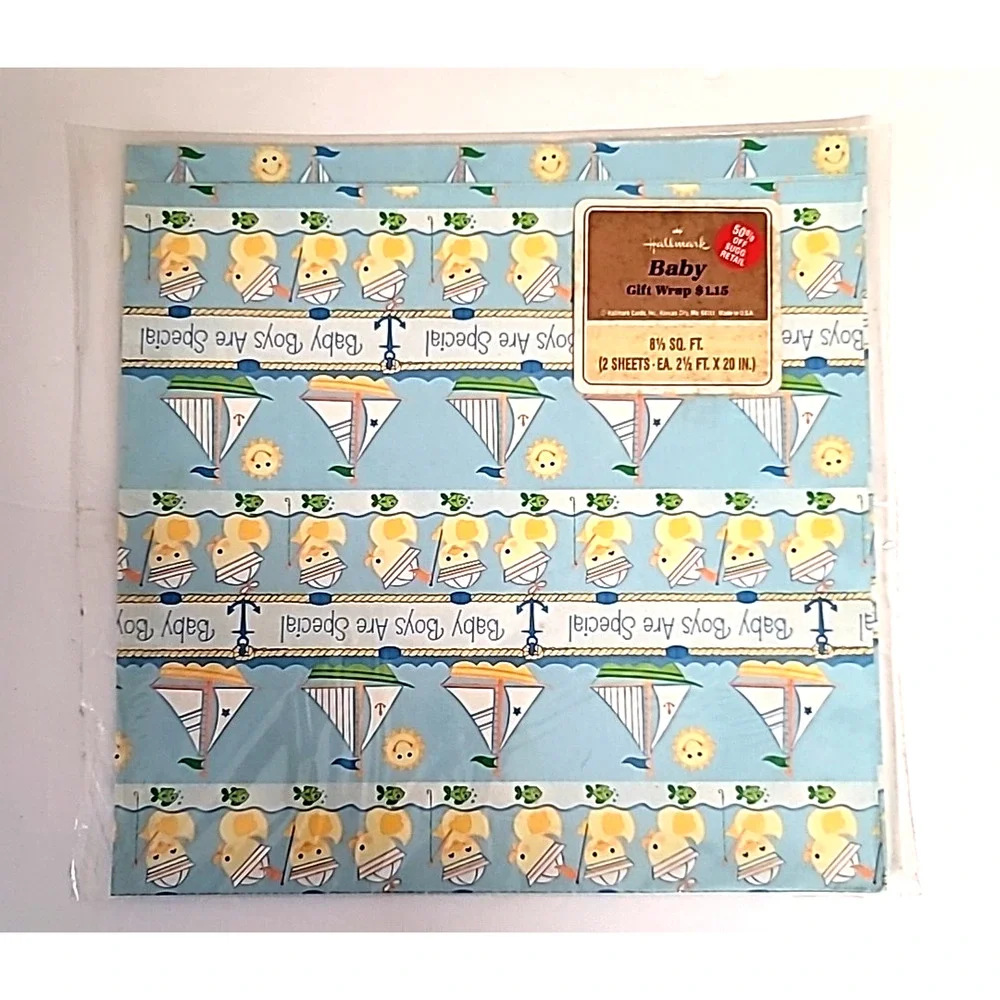 Lot Of 7‎ Vtg Wrapping Paper/Gift Wrap-Wedding-Baby Shower-Any Occasion